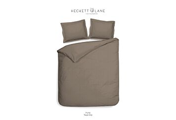 Heckett & Lane Punto Bettwäsche Taupe Grey