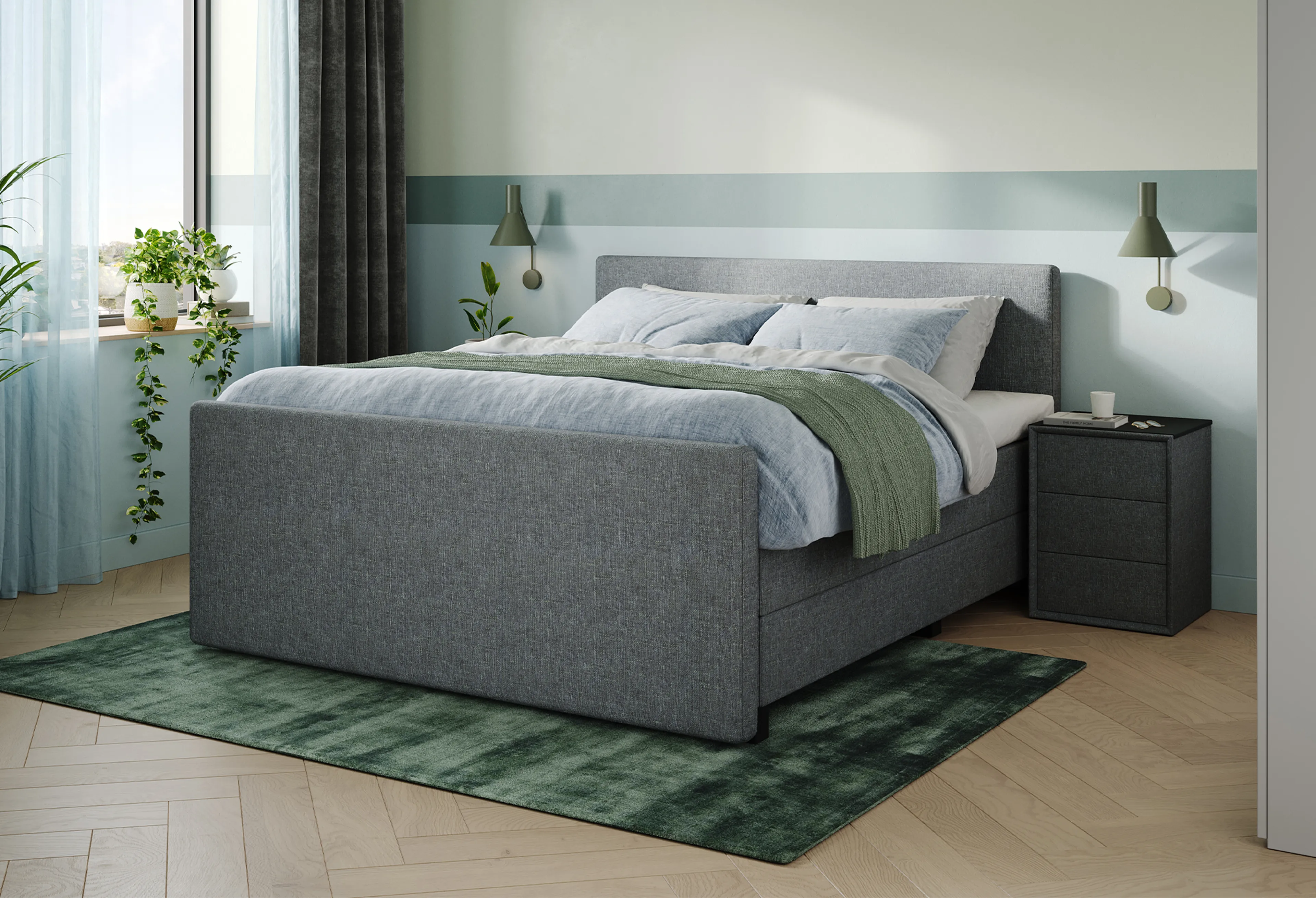 1. Boxspringbett Home 180