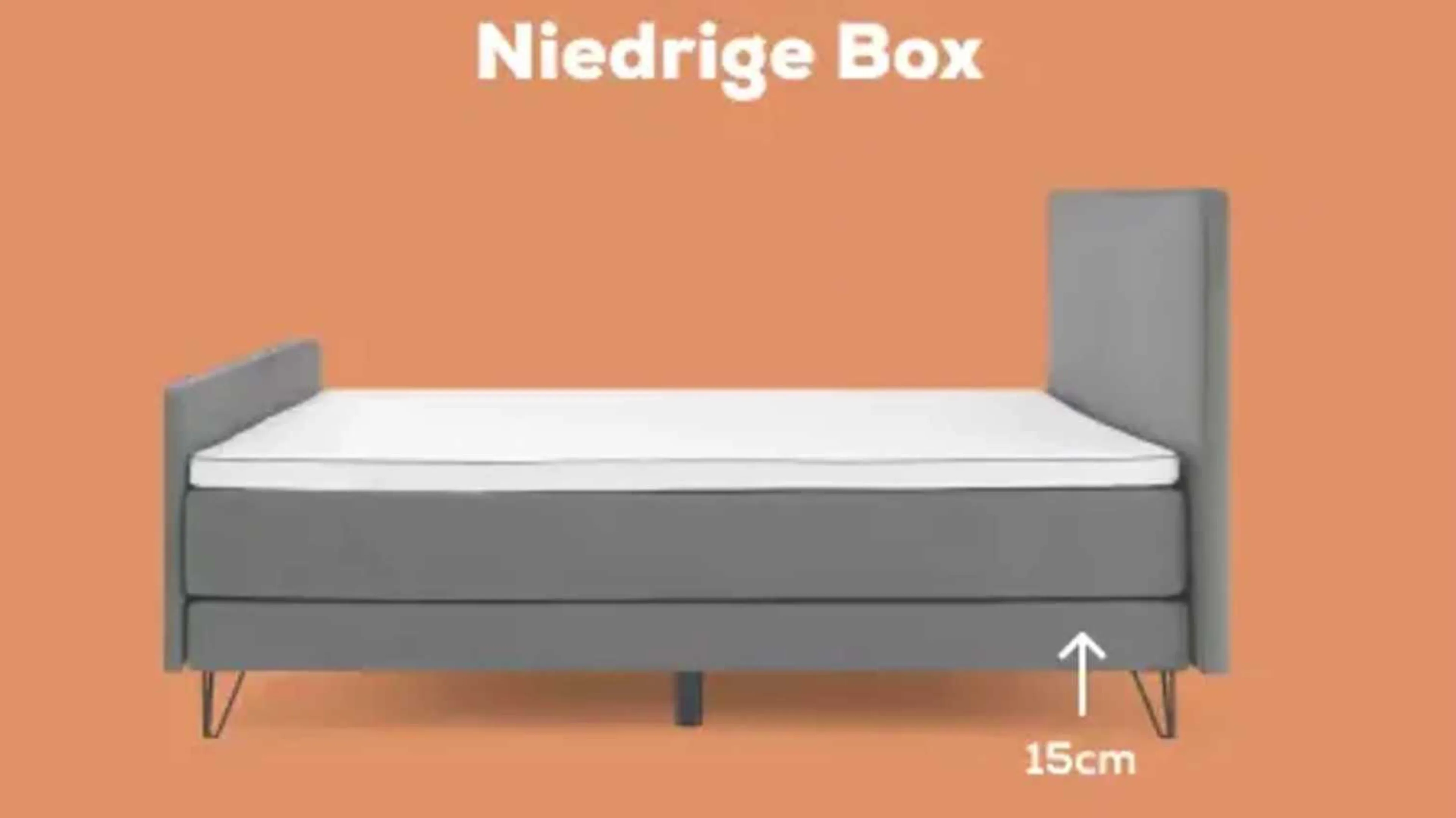 Niedrige Boxspringbett-Box von 15 cm