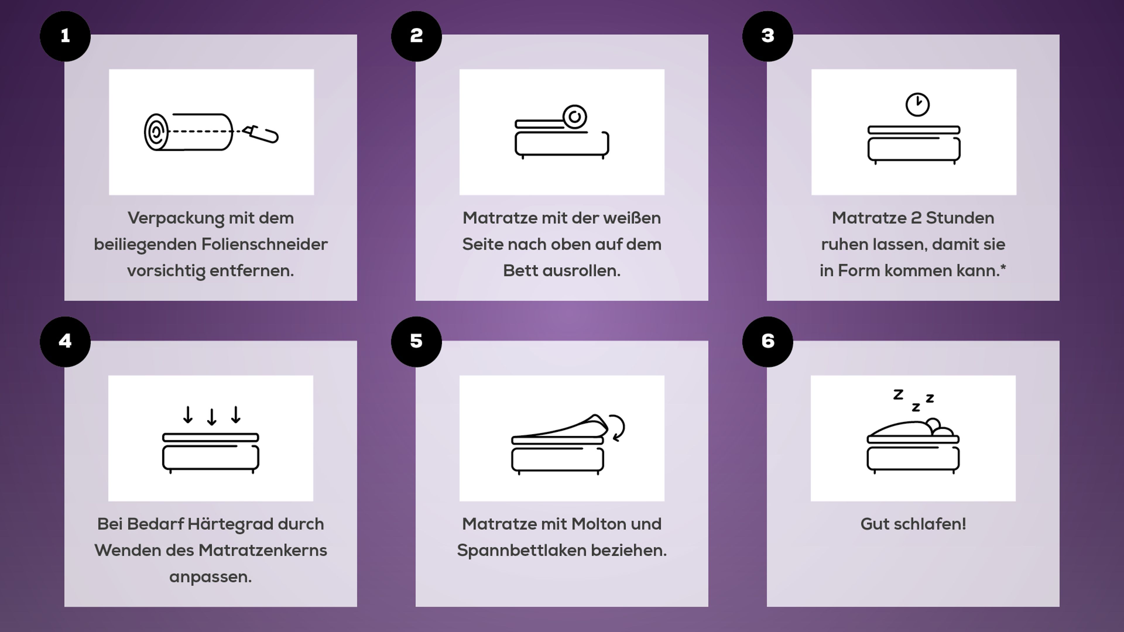 So packen Sie die Matratze richtig aus