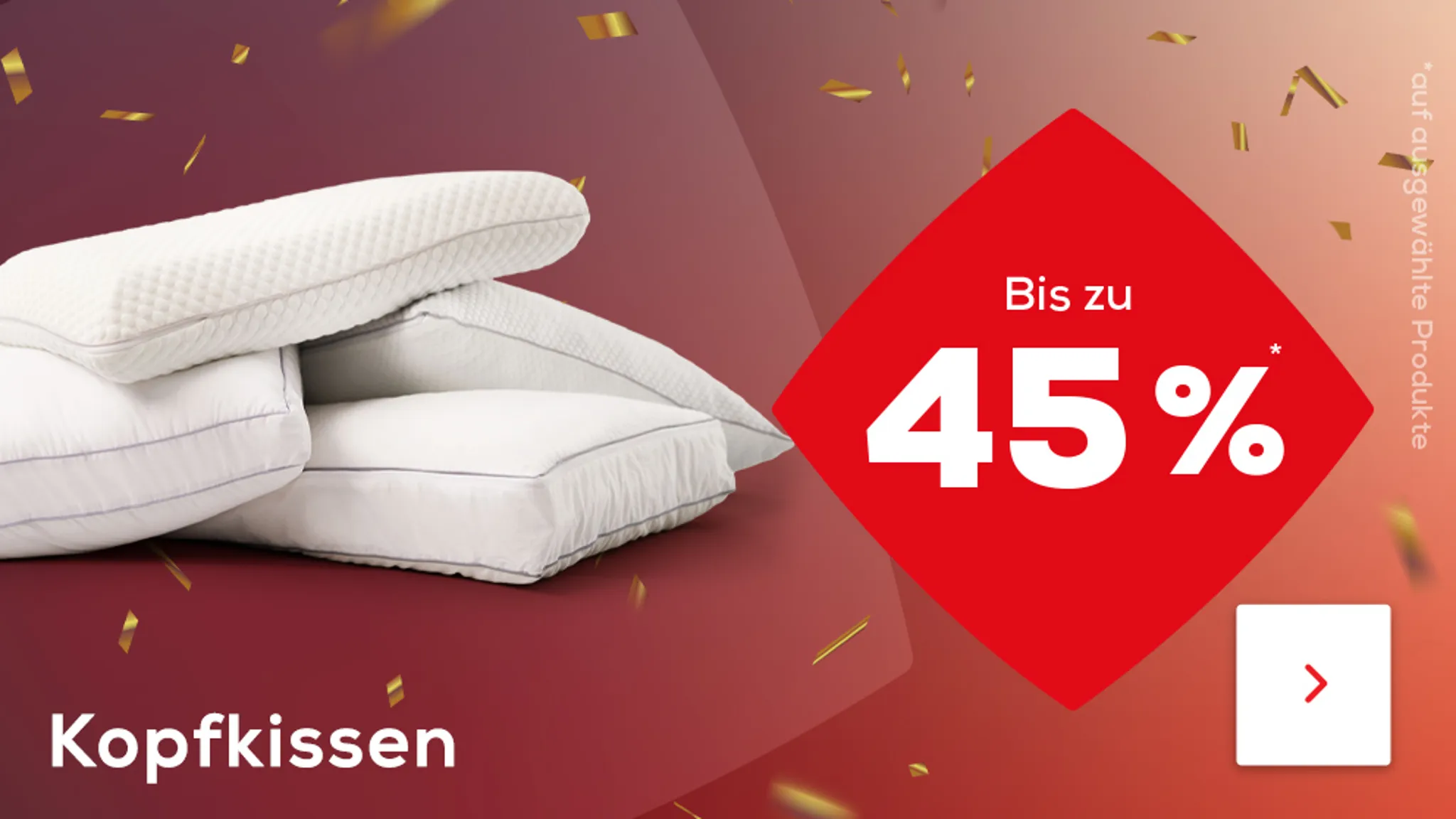 Bis zu 45% auf Kopfkissen